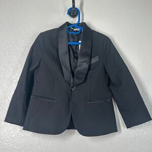 NWT Janie and Jack x Rachel Zoe 4 Boys Black Tuxedo Jacket Suit Holiday Evening